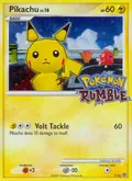 Pikachu, card 7 of the Pokémon Rumble set, 2009, illustrated by Pokemon Rumble