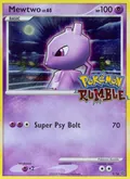 Mewtwo, card 9 of the Pokémon Rumble set, 2009, illustrated by Pokemon Rumble