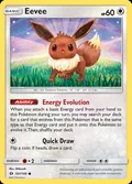 Eevee, card 101 of the Sun & Moon set, 2017, illustrated by Shibuzoh.