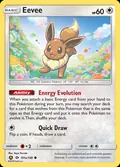 Eevee, card 101a of the Sun & Moon set, 2017, illustrated by Saya Tsuruta