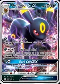Umbreon-GX, card 80 of the Sun & Moon set, 2017, illustrated by 5ban Graphics