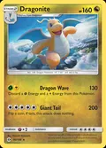 Dragonite, card 96 of the Sun & Moon set, 2017, illustrated by Hiroyuki Yamamoto
