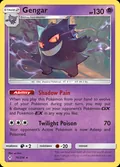 Gengar, card 70 of the Unbroken Bonds set, 2019, illustrated by so-taro