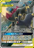 Umbreon & Darkrai-GX, card 125 of the Unified Minds set, 2019, illustrated by Mitsuhiro Arita