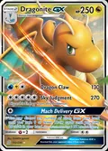 Dragonite-GX, card 152 of the Unified Minds set, 2019, illustrated by PLANETA Igarashi