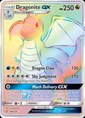 Dragonite-GX, card 248 of the Unified Minds set, 2019, illustrated by ConceptLab