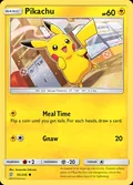 Pikachu, card 55 of the Unified Minds set, 2019, illustrated by Sanosuke Sakuma