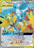 Moltres & Zapdos & Articuno-GX, card 66 of the Hidden Fates set, 2019, illustrated by 5ban Graphics