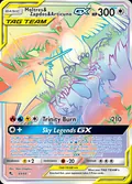 Moltres & Zapdos & Articuno-GX, card 69 of the Hidden Fates set, 2019, illustrated by 5ban Graphics