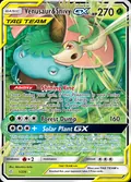 Venusaur & Snivy-GX, card 1 of the Cosmic Eclipse set, 2019, illustrated by Mitsuhiro Arita