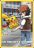Pikachu, card 241 of the Cosmic Eclipse set, 2019, illustrated by Hitoshi Ariga