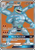 Machamp-GX, card 135 of the Burning Shadows set, 2017, illustrated by 5ban Graphics