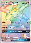 Machamp-GX, card 154 of the Burning Shadows set, 2017, illustrated by 5ban Graphics