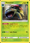 Venusaur, card 3 of the Shining Legends set, 2017, illustrated by Eske Yoshinob