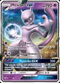 Mewtwo-GX, card 39 of the Shining Legends set, 2017, illustrated by 5ban Graphics