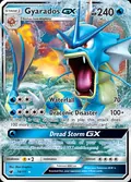 Gyarados-GX, card 18 of the Crimson Invasion set, 2017, illustrated by 5ban Graphics