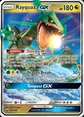 Rayquaza-GX, card 109 of the Celestial Storm set, 2018, illustrated by 5ban Graphics