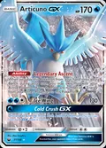 Articuno-GX, card 31 of the Celestial Storm set, 2018, illustrated by 5ban Graphics