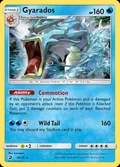 Gyarados, card 20 of the Dragon Majesty set, 2018, illustrated by kawayoo