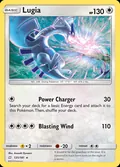 Lugia, card 131 of the Team Up set, 2019, illustrated by Anesaki Dynamic