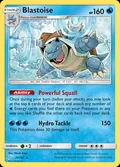 Blastoise, card 25 of the Team Up set, 2019, illustrated by Hitoshi Ariga