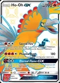 Ho-Oh-GX, card SV50 of the Hidden Fates Shiny Vault set, 2019, illustrated by 5ban Graphics