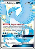 Articuno-GX, card SV54 of the Hidden Fates Shiny Vault set, 2019, illustrated by 5ban Graphics