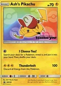 Ash's Pikachu, card SM108 of the SM Black Star Promos set, 2017, illustrated by 2017 Pikachu Project
