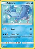 Articuno, card SM144 of the SM Black Star Promos set, 2017, illustrated by Hitoshi Ariga