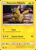 Detective Pikachu, card SM170 of the SM Black Star Promos set, 2017