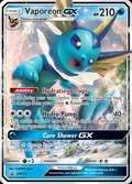 Vaporeon-GX, card SM172 of the SM Black Star Promos set, 2017, illustrated by PLANETA Otani
