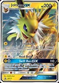 Jolteon-GX, card SM173 of the SM Black Star Promos set, 2017, illustrated by PLANETA Otani