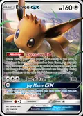 Eevee-GX, card SM175 of the SM Black Star Promos set, 2017, illustrated by PLANETA Otani