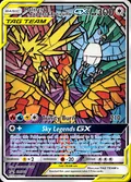Moltres & Zapdos & Articuno-GX, card SM210 of the SM Black Star Promos set, 2017, illustrated by HYOGONOSUKE