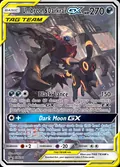 Umbreon & Darkrai-GX, card SM241 of the SM Black Star Promos set, 2017, illustrated by so-taro