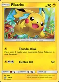 Pikachu, card SM76 of the SM Black Star Promos set, 2017, illustrated by match