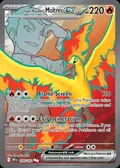 Team Rocket's Moltres ex, card 208 of the Destined Rivals set, 2025