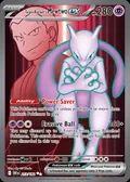 Team Rocket's Mewtwo ex, card 213 of the Destined Rivals set, 2025