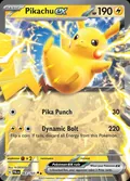 Pikachu ex, card 63 of the Paldea Evolved set, 2023, illustrated by N-DESIGN Inc.