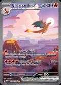 Charizard ex, card 199 of the 151 set, 2023, illustrated by miki kudo