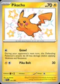 Pikachu, card 131 of the Paldean Fates set, 2024, illustrated by Yuu Nishida