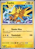 Zapdos, card 65 of the Twilight Masquerade set, 2024, illustrated by GOSSAN