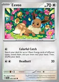 Eevee, card 50 of the Shrouded Fable set, 2024, illustrated by Susumu Maeya