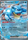 Blastoise ex, card 30 of the Stellar Crown set, 2024