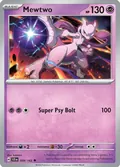 Mewtwo, card 59 of the Stellar Crown set, 2024