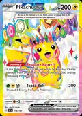 Pikachu ex, card 219 of the Surging Sparks set, 2024