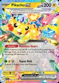 Pikachu ex, card 57 of the Surging Sparks set, 2024