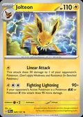 Jolteon, card 29 of the Prismatic Evolutions set, 2025