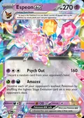 Espeon ex, card 34 of the Prismatic Evolutions set, 2025
