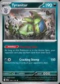 Tyranitar, card 95 of the Journey Together set, 2025